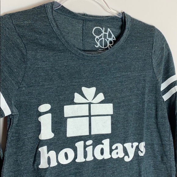 Chaser I Love Holidays long sleeve baseball tee - Picture 3 of 8